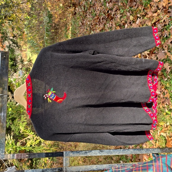 Vintage TIARA XMAS sweater jingle Bell stocking sz S - Picture 4 of 5